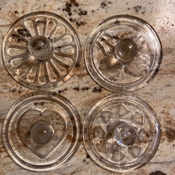 Vintage Kitchen Vintage Glass Cookie Stamps Set Of 4 Exquisite In Original Box Alfred E